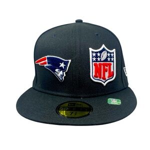 New Era Men’s Black New England Patriots Sideline‎ 59FIFTY Fitted Hat Size 7 3/8